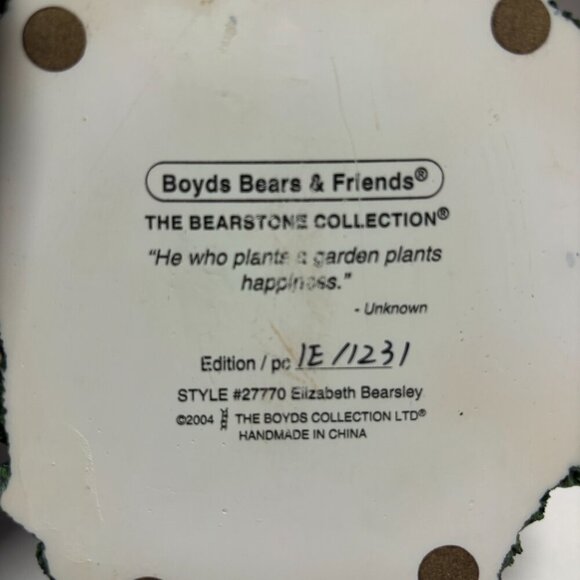 Boyds Bears Bear stone Elizabeth Bearsley Floral Garden Votive Candle 27770 - Picture 12 of 16